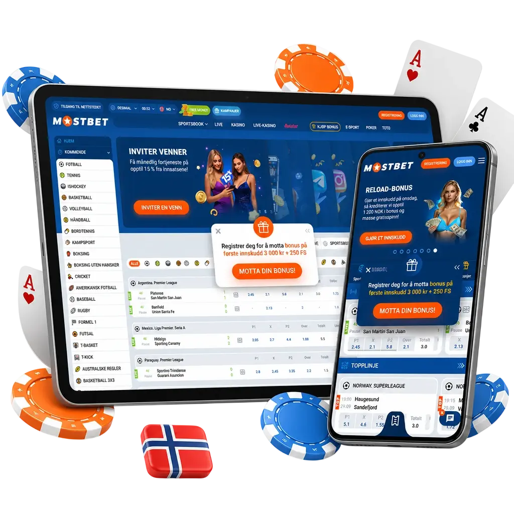 Mostbet Norge offisiell nettside for sportsbetting og online casino