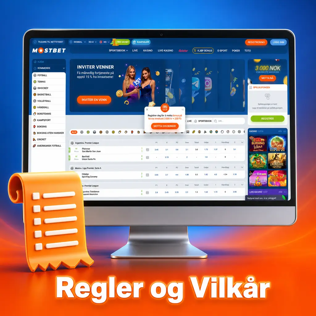 Regler og Vilkår – Mostbet norske kontoer