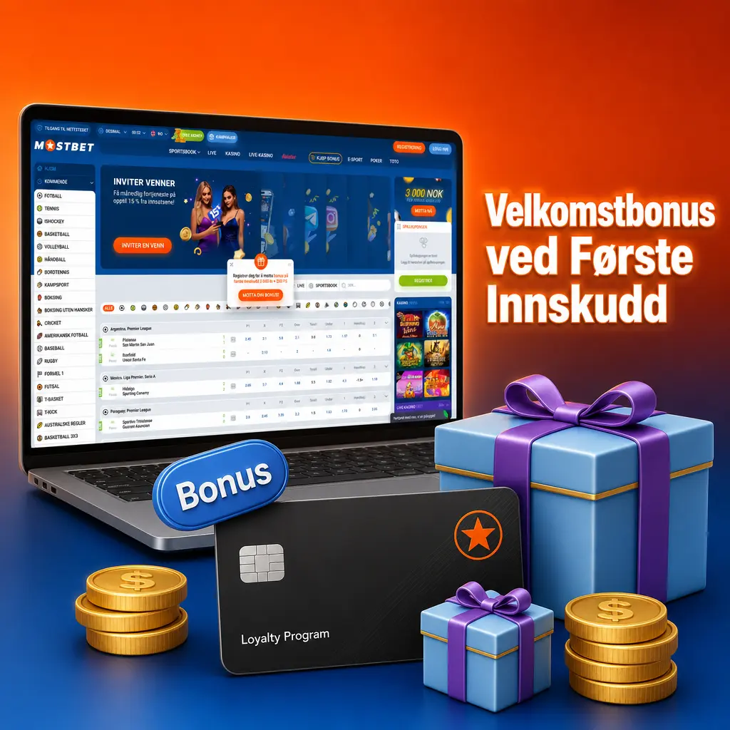 Velkomstbonus ved Første Innskudd på Mostbet