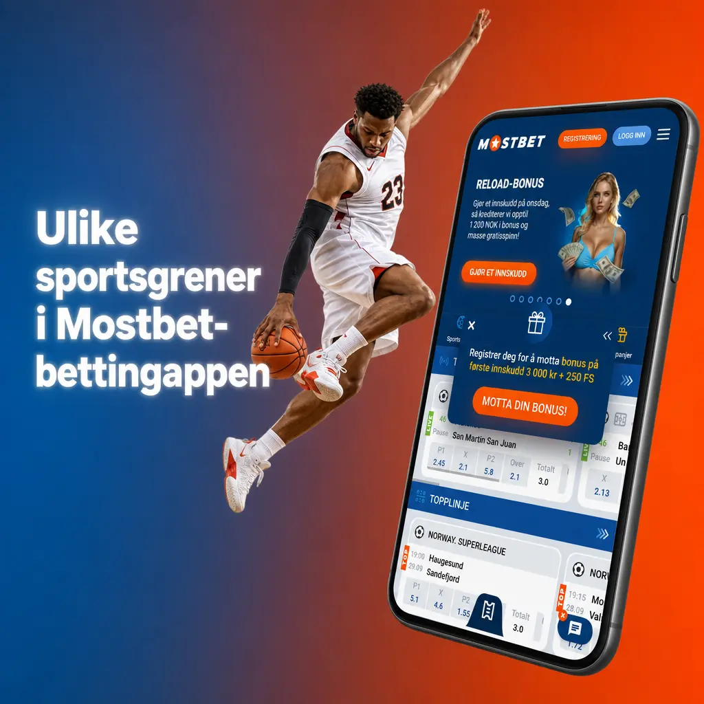 Ulike sportsgrener i Mostbet-bettingappen