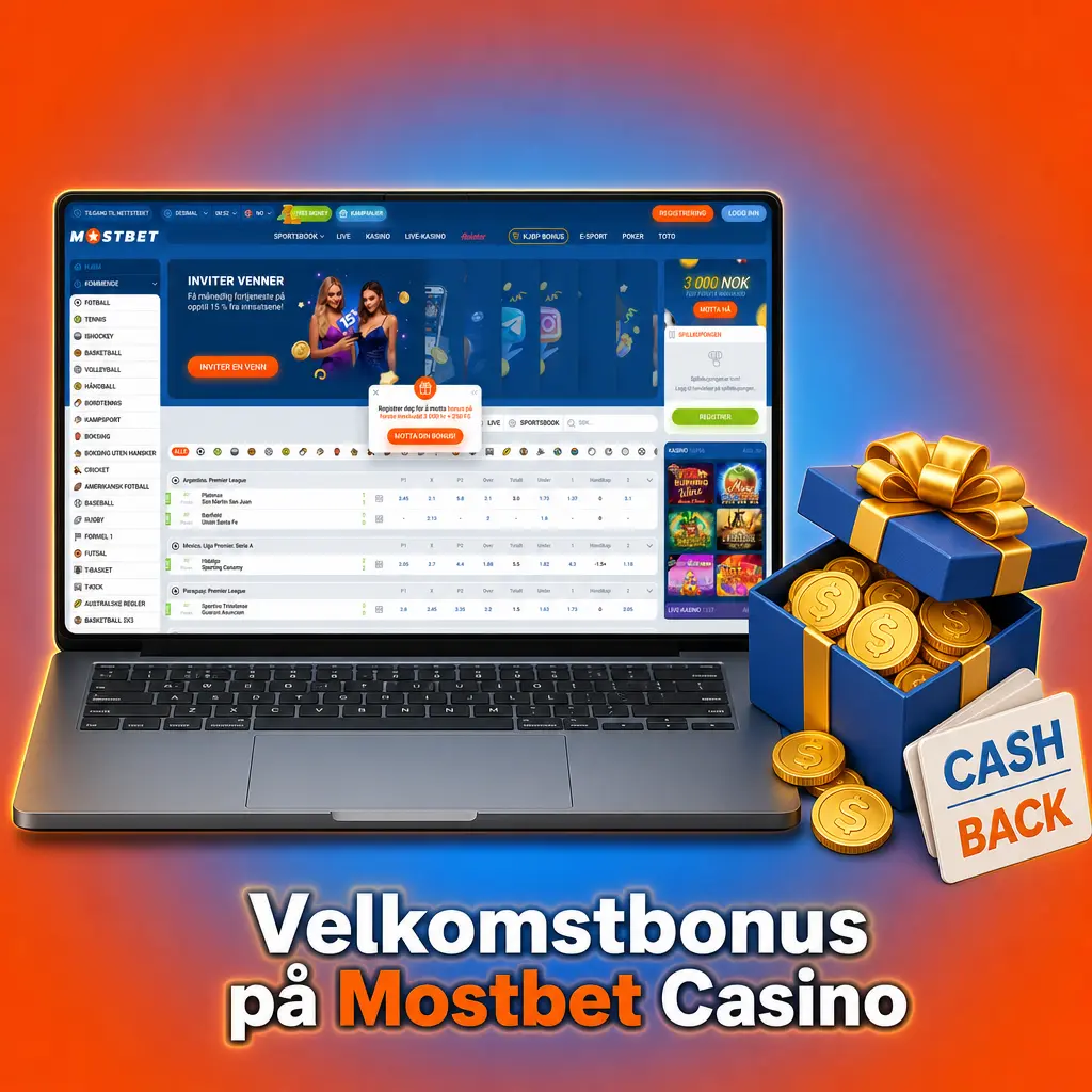Velkomstbonus på Mostbet Casino